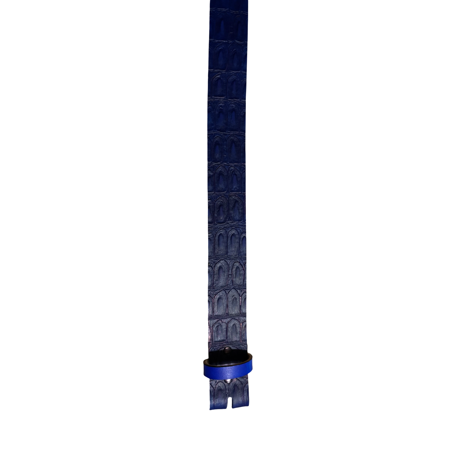 Croc Embossed Leather Belt